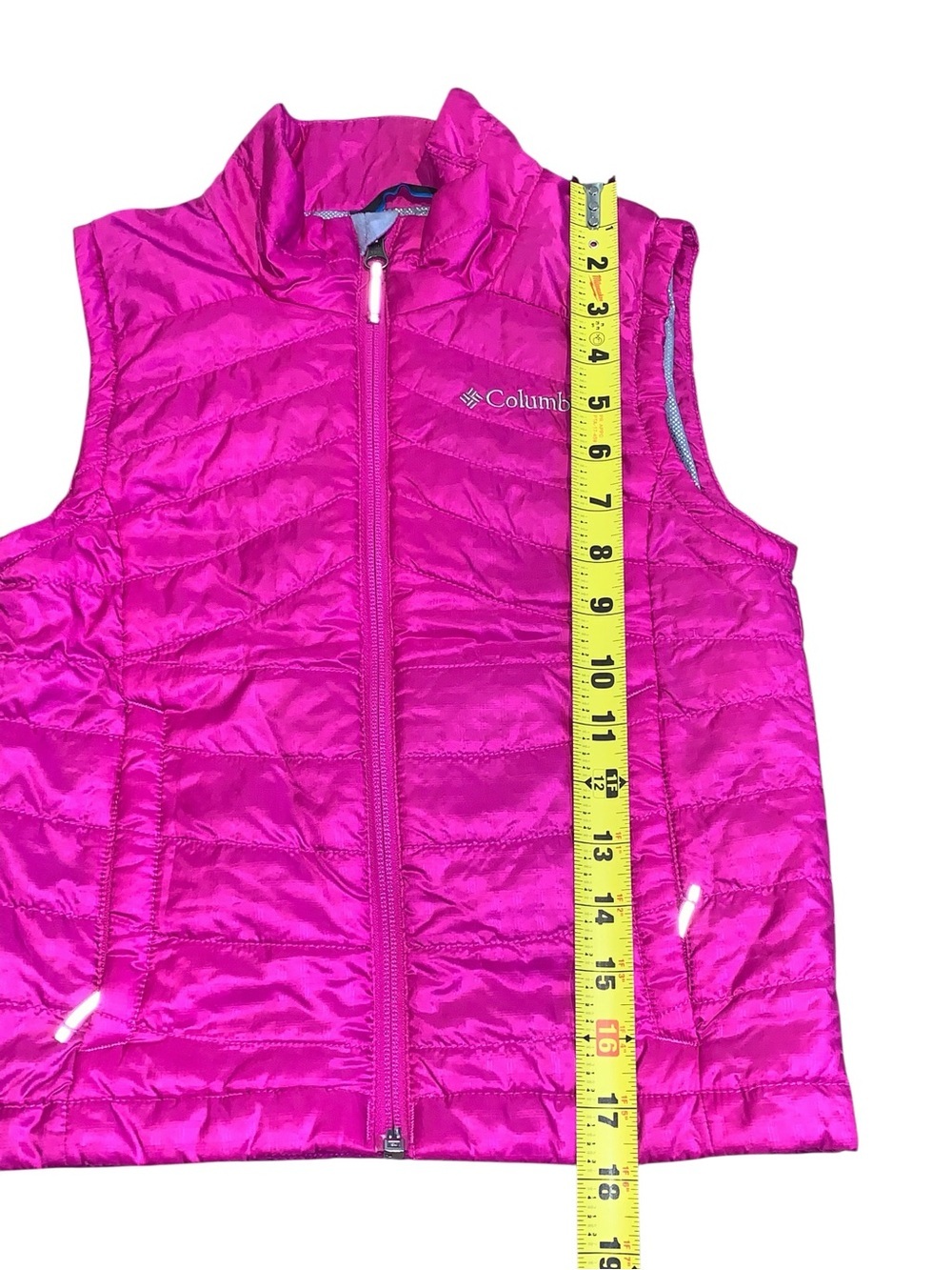 Columbia Kids Omni Heat Puffer Vest Youth XS Hot Pink Quilted Winter - Picture 5 of 8